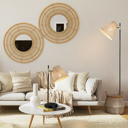 Yvette Rattan Floor Lamp.