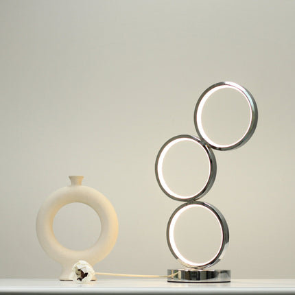 Iva LED Touch Table Lamp - Rose Gold/Chrome.