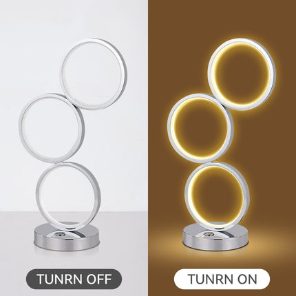 Iva LED Touch Table Lamp - Rose Gold/Chrome.