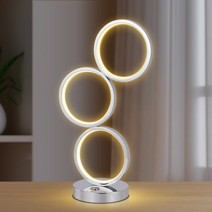 Iva LED Touch Table Lamp - Rose Gold/Chrome.