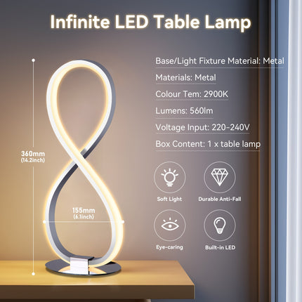 Infinite LED Table Lamp - Chrome.
