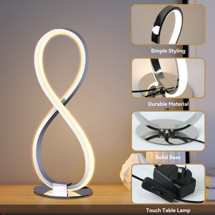 Infinite LED Table Lamp - Chrome.