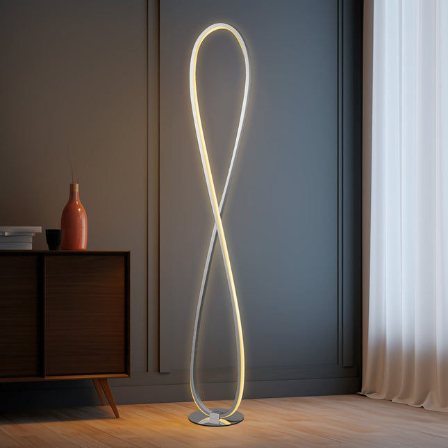 Infinite LED Floor Lamp - Chrome.