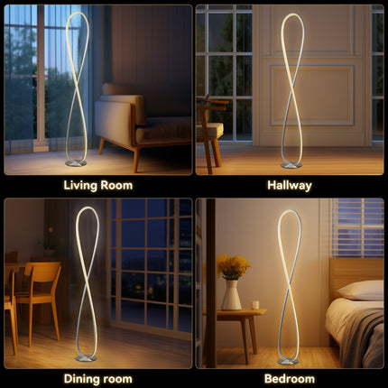 Infinite LED Floor Lamp - Chrome.