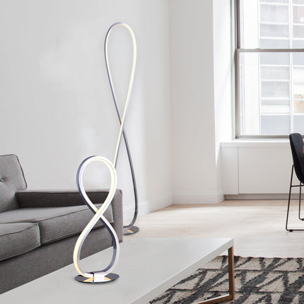 Infinite LED Floor Lamp - Chrome.