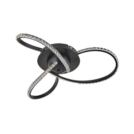 Irie Dimmable 3 Lights LED Ceiling Light - Black.