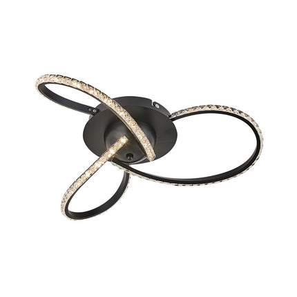 Irie Dimmable 3 Lights LED Ceiling Light - Black.
