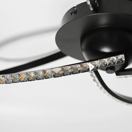 Irie Dimmable 3 Lights LED Ceiling Light - Black.