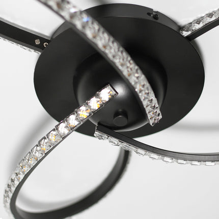 Irie Dimmable 3 Lights LED Ceiling Light - Black.