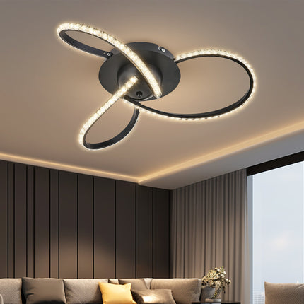 Irie Dimmable 3 Lights LED Ceiling Light - Black.