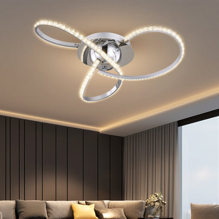 Irie Dimmable 3 Lights LED Ceiling Light - Chrome.