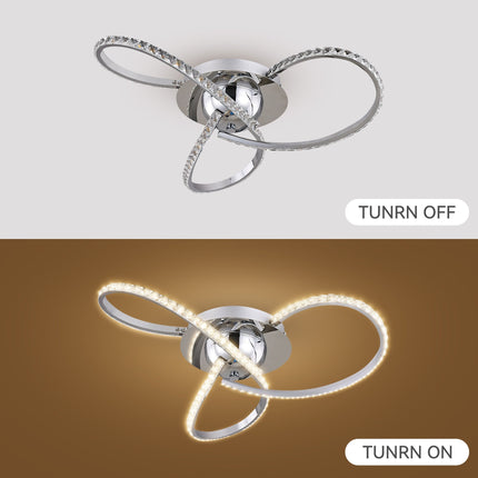 Irie Dimmable 3 Lights LED Ceiling Light - Chrome.