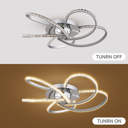 Irie Dimmable 5 Lights LED Ceiling Light - Chrome.