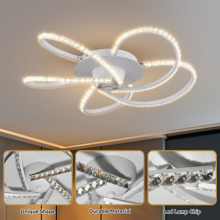 Irie Dimmable 5 Lights LED Ceiling Light - White.