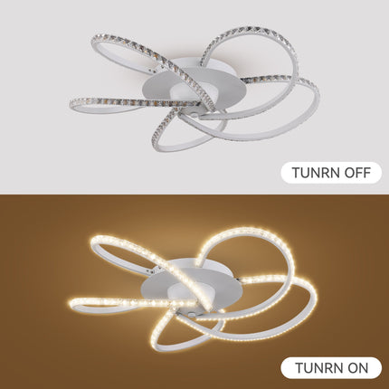 Irie Dimmable 5 Lights LED Ceiling Light - White.