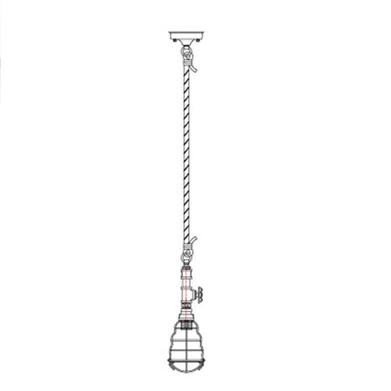 Vantage Pipe Pendant Light - Rusty.
