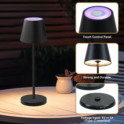 Enoki Portable RGB Table Lamp - Black.