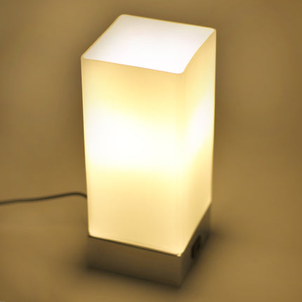 Jessica Rectangle Touch Lamp with USB Port.