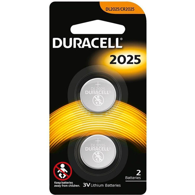2x Duracell CR2025 Batteries Lithium 3V Battery Security 2025.