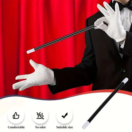 Black MAGIC WAND Magicians Wizard Costume Prop Party Accessory 30cm Length.