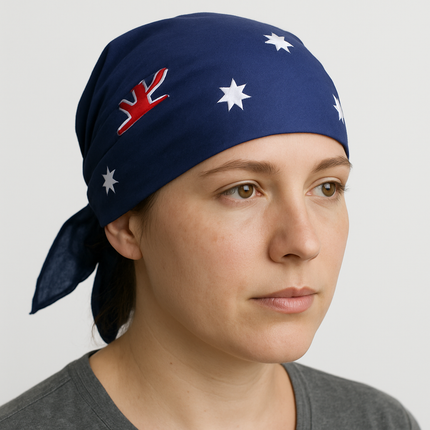 1x Australia Flag BANDANA 100% Cotton Head Wrap Bandanna Summer Neck Scarf.