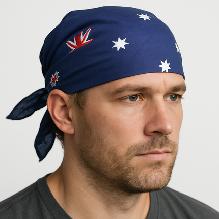 1x Australia Flag BANDANA 100% Cotton Head Wrap Bandanna Summer Neck Scarf.