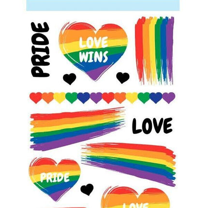 17x Rainbow Tattoos Pride Temporary Waterproof Gay Pride Stickers Mardi Gras.