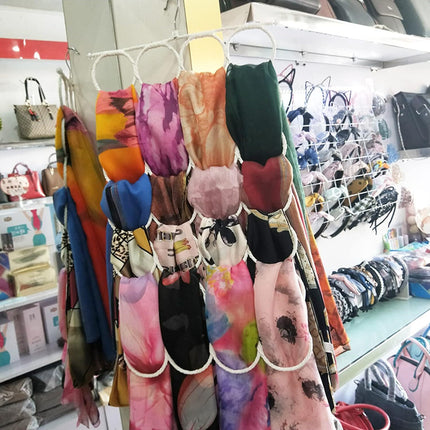 1x 28 Hole Scarf Hanger Holder Storage Tie Belt Scarf Organiser Space Saver.