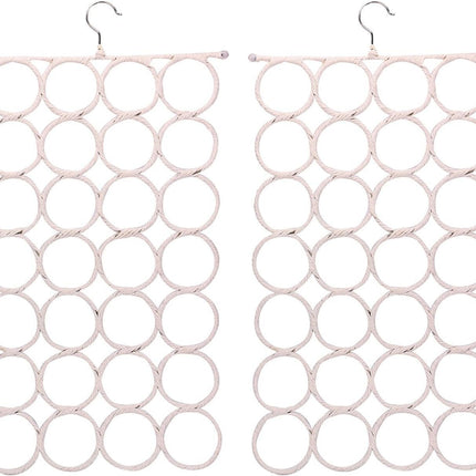 2x 24 Hole Scarf Hanger Holder Storage Tie Belt Scarf Organiser Space Saver.