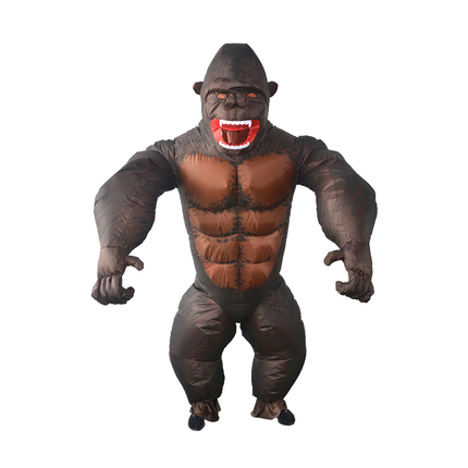 Adult Gorilla Fan Inflatable Halloween Party Costume Suit Monkey Ape King Kong Animal.