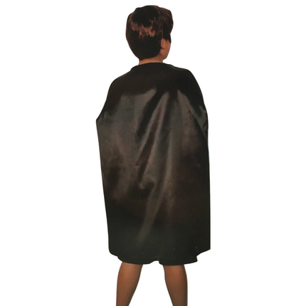 100cm MEDIUM CAPE Kids Childrens Party Costume Vampire Halloween Coat School Team - Black.