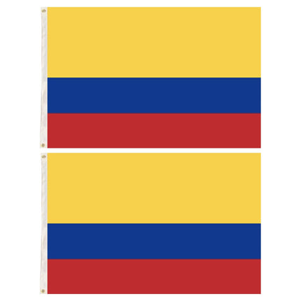 2x Republica de Colombia Country Flags Heavy Duty Colombian - 150cm x 90cm.