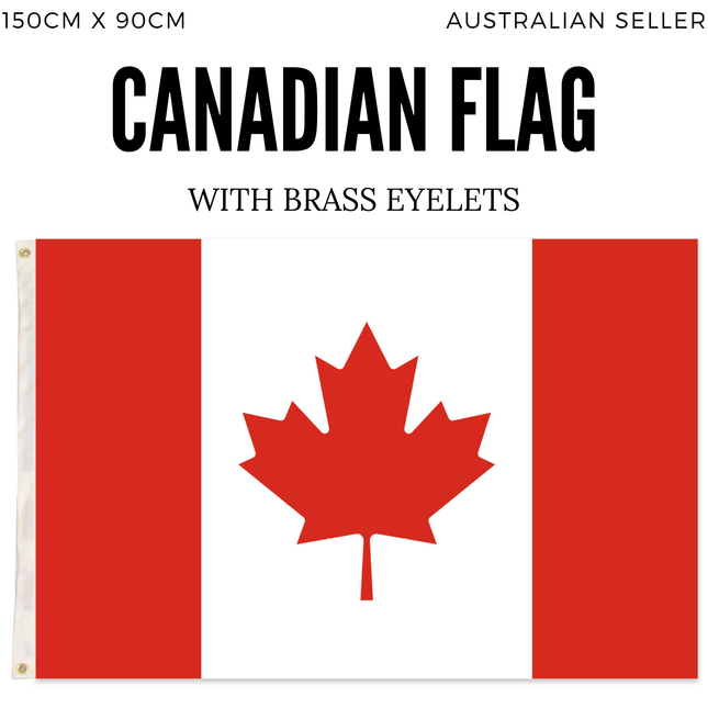 Canada Country Flag Heavy Duty Canadian Maple Leaf  - 150cm x 90cm.