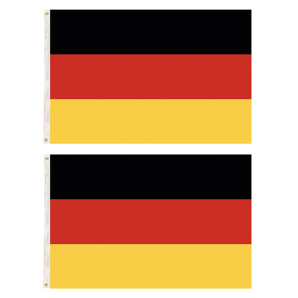 2x Germany Country Flags Deutschland Heavy Duty DE German - 150cm x 90cm.