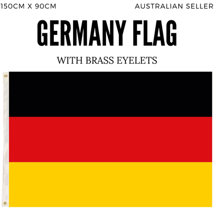 2x Germany Country Flags Deutschland Heavy Duty DE German - 150cm x 90cm.