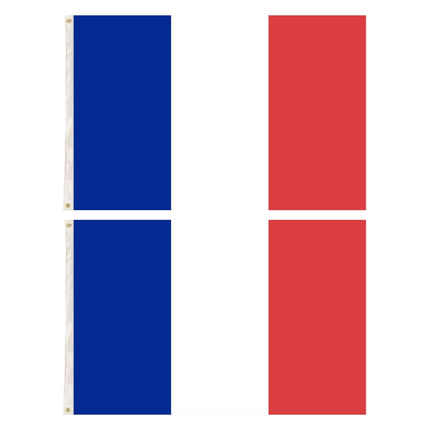 2x France Country Flags French Heavy Duty - 150cm x 90cm.