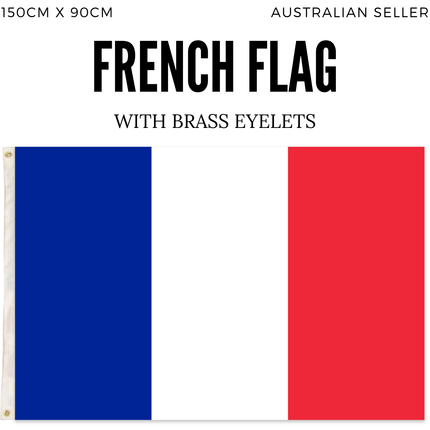 2x France Country Flags French Heavy Duty - 150cm x 90cm.