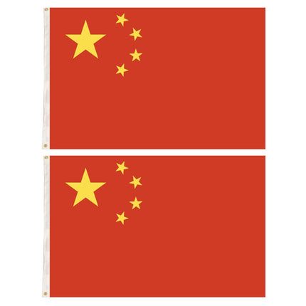 2x China Country Flags Chinese Heavy Duty CN - 150cm x 90cm.