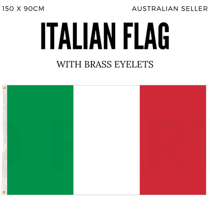 2x Italy Country Flags Italian Heavy Duty - 150cm x 90cm.