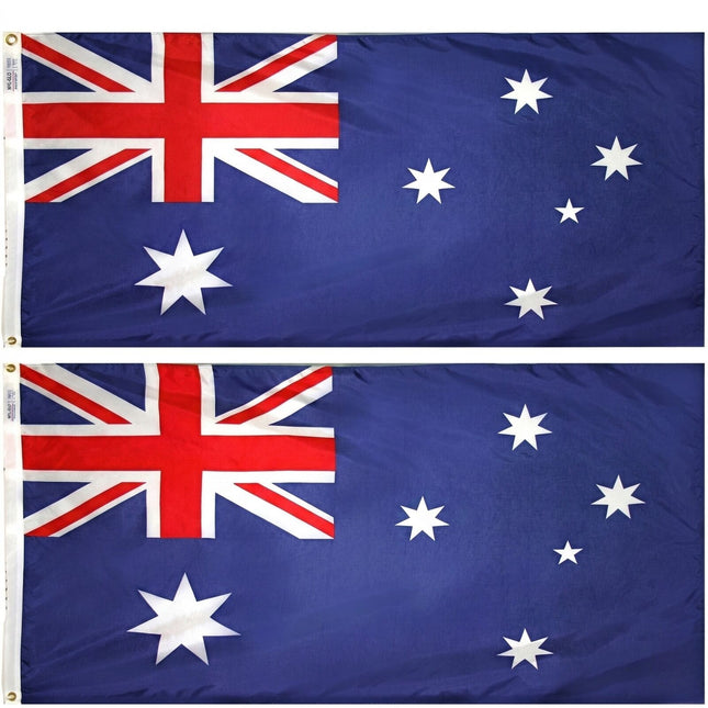 2x AUSTRALIA FLAG Aussie Australian Day Souvenir National 180cm x 90cm - Large.