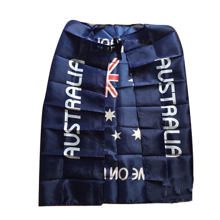 AUSTRALIAN FLAG CAPE Aussie Australia Day Open Wrap Costume.