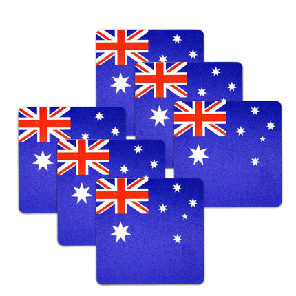 6pcs AUSTRALIA FLAG COASTERS Placemat Table Drinks Wine Beer Holder Souvenir.