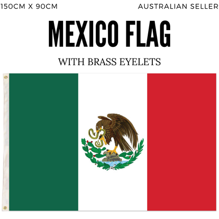 Mexico Mexican Country Flag Heavy Duty Outdoor - 150cm x 90cm.