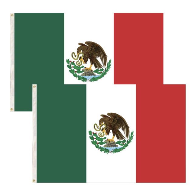 2x Mexico Mexican Country Flags Heavy Duty Outdoor - 150cm x 90cm.