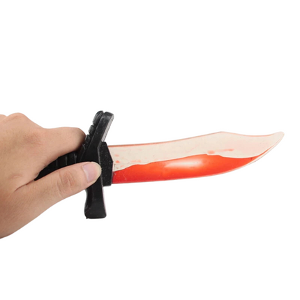 Fake Plastic BLOOD KNIFE Costume Party Vampire Joke Bleeding Halloween Party Scary.