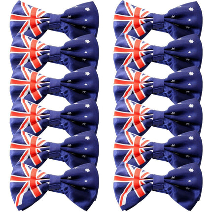 12x Australian Flag Bow Tie – Patriotic Accessory Australia Day.