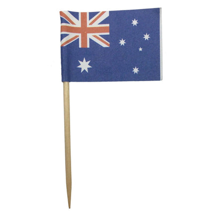 50pcs AUSTRALIA FLAG Food Picks Toppers Australia Day Aussie Party Decoration.