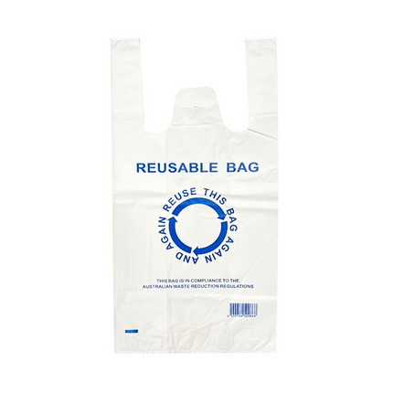 680pcs 26×50cm Eco Design Reusable Plastic Singlet Shopping Bags Grocery Carry Checkout.