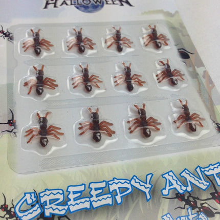 MINI FAKE ANTS Trick Halloween Scary Creepy Joke Prank Small Gag Toy Bug - 12 Ants.