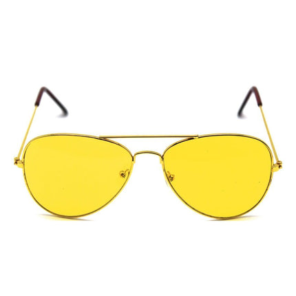 Yellow Aviator Party Glasses – Fun Novelty Accessory Australia Day Green/Gold.